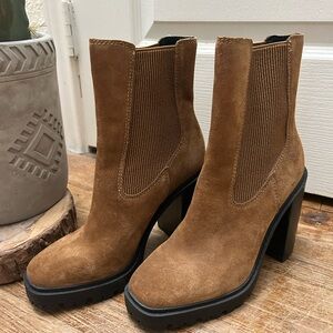 Chelsea & Violet Brown Suede Ankle Boots